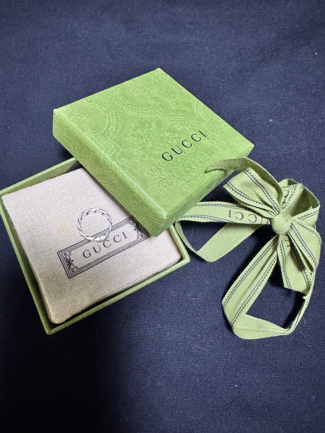 와이드 구찌 인터로킹 체인 반지(10호) 상품이미지3