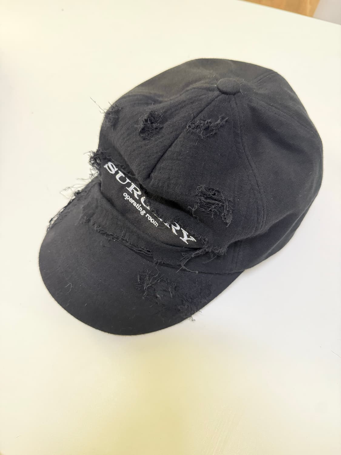 surgery 볼캡 디스트로이드 블랙 써져리 모자 상품이미지2