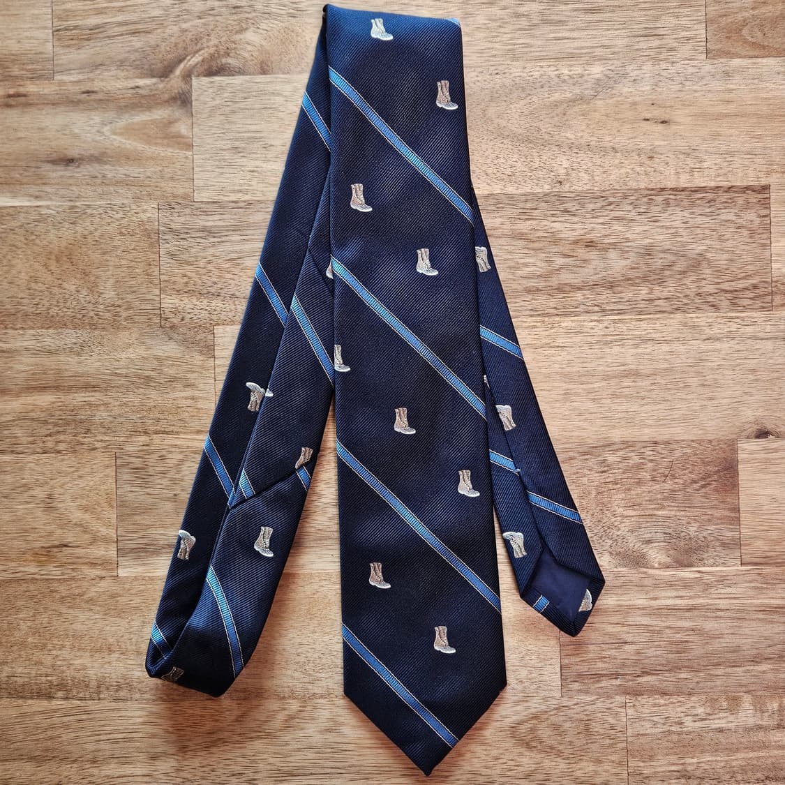 90s 엘엘빈 덕부츠 자수 넥타이 상품이미지3
