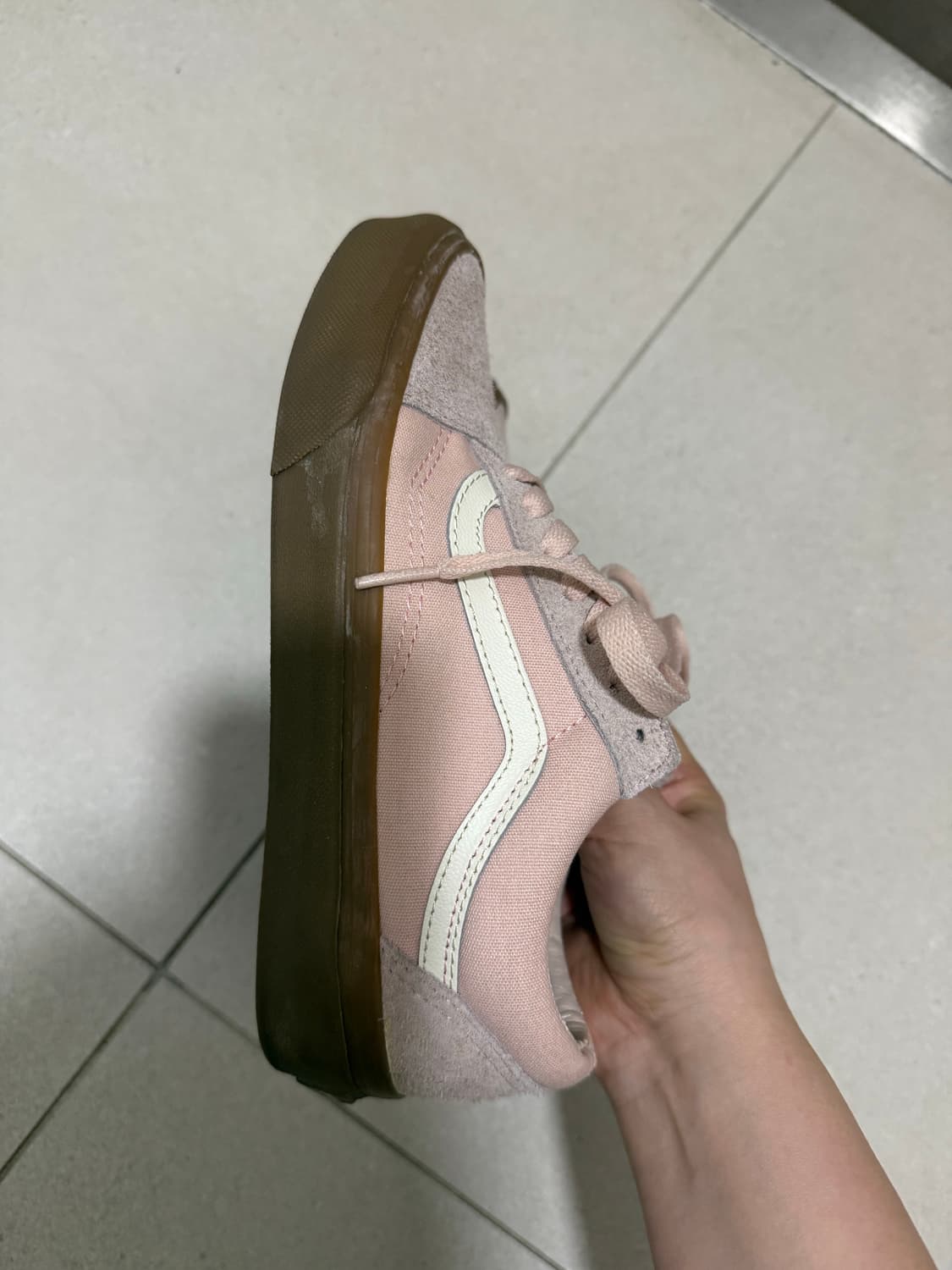 반스 올드스쿨 핑크 스웨이드 225 상품이미지3