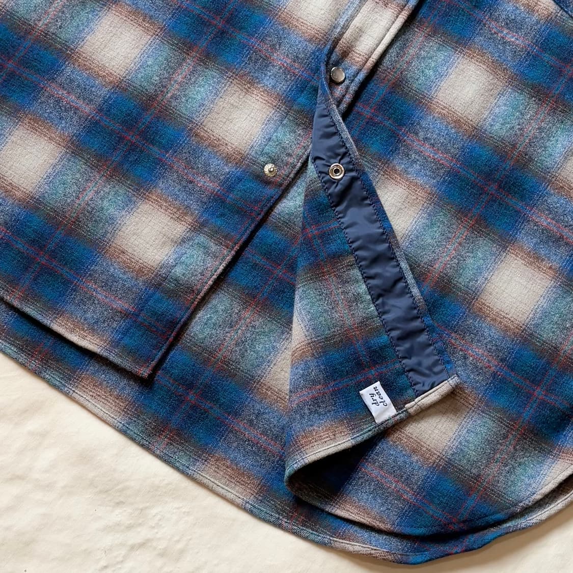 (L) 70s USA Pendleton 타탄체크 울 웨스턴 셔츠 상품이미지6