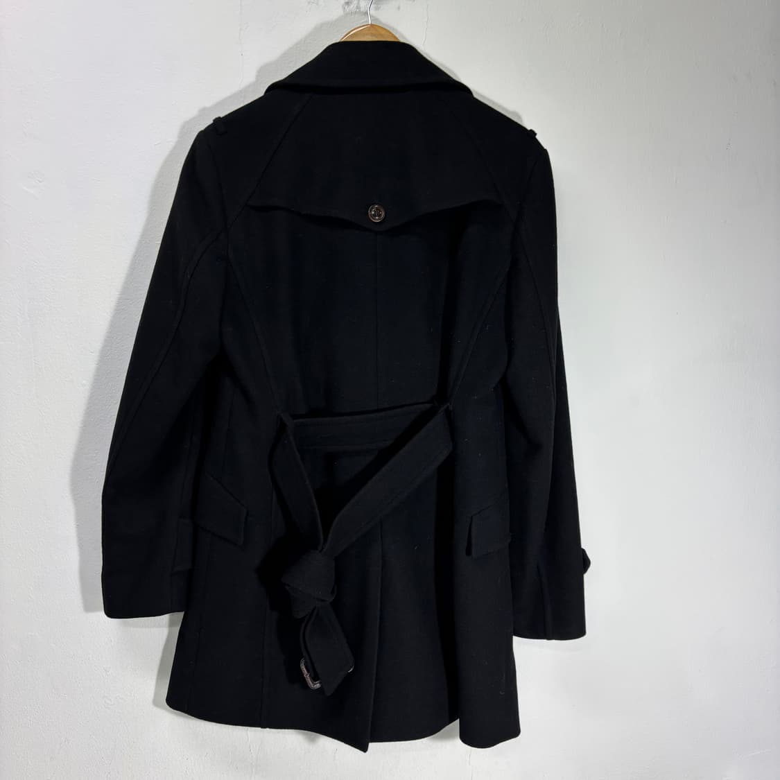 L 티아이포맨 TIFORMEN 블랙 로브 캐시미어블렌드 더블코트 상품이미지2