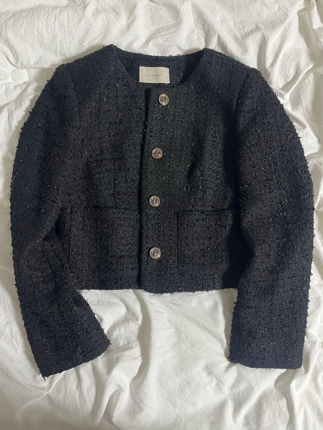 검정 긴팔 트위드 상품이미지1