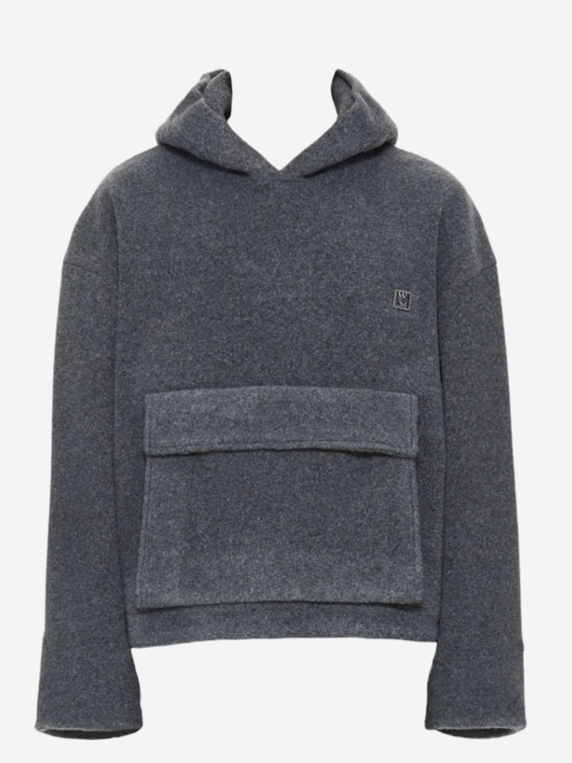 우영미 부클 후드 그레이 상품이미지1