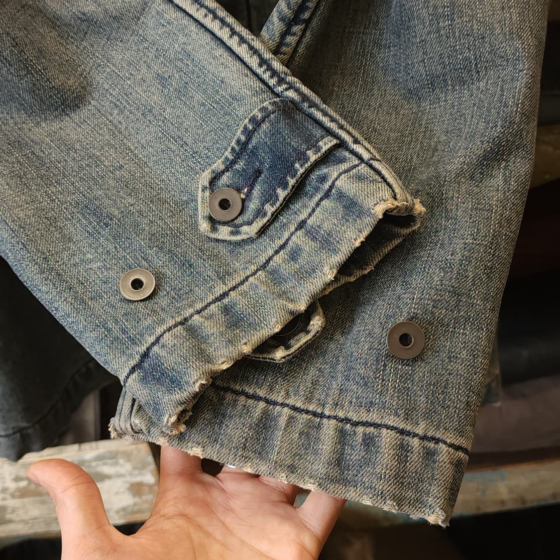 90s 켈빈 클라인 데님 워크자켓 이탈리안 데님 L 상품이미지8