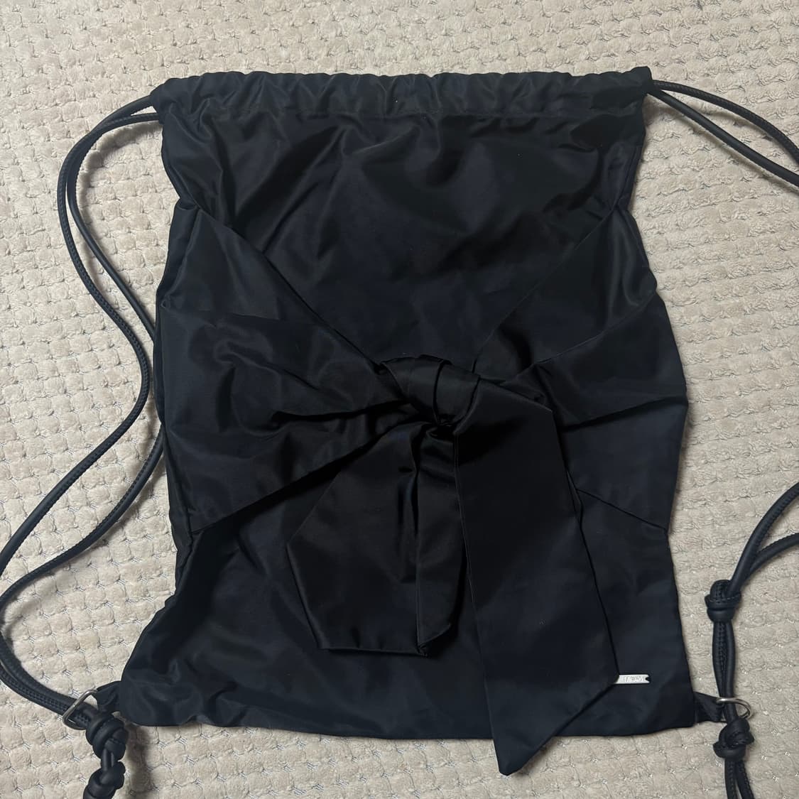미세키서울 타이백 Tie-up drawstring bag BLACK 상품이미지6