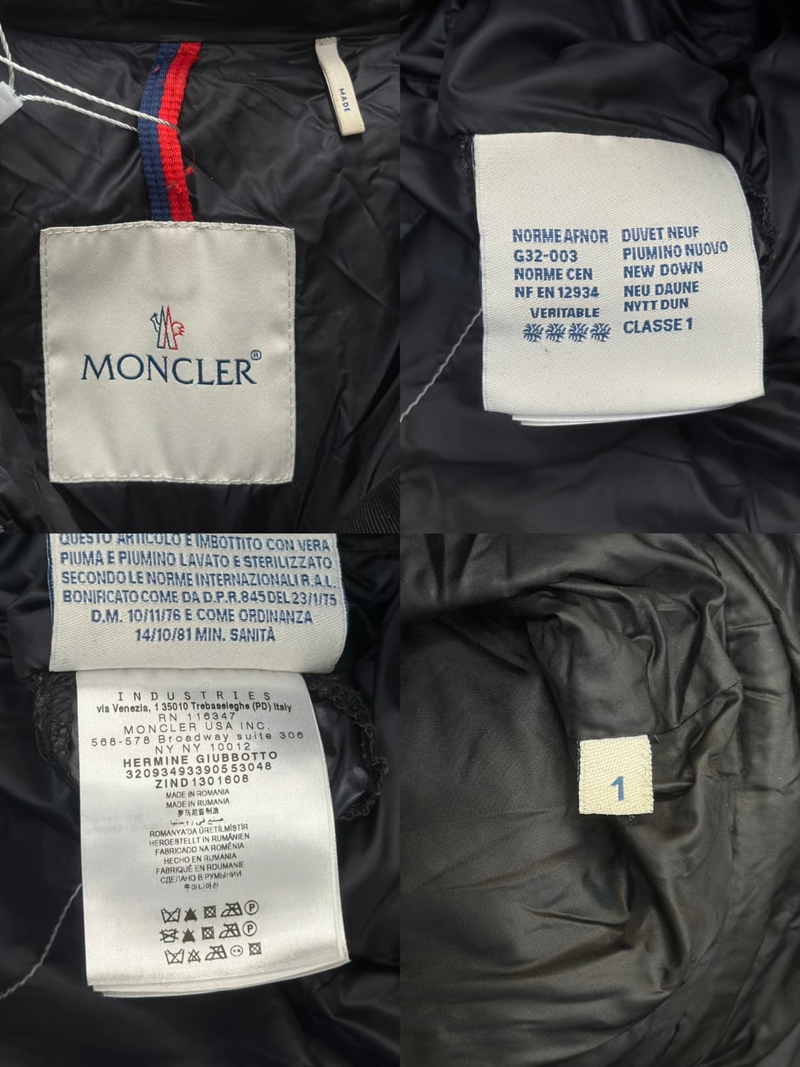 몽클레어 헤르민 블랙 롱 패딩  상품이미지9