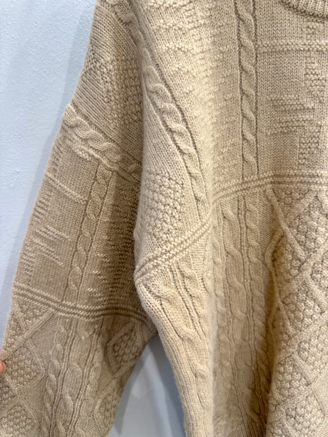 japan vintage 루즈핏 울 케이블니트 상품이미지3