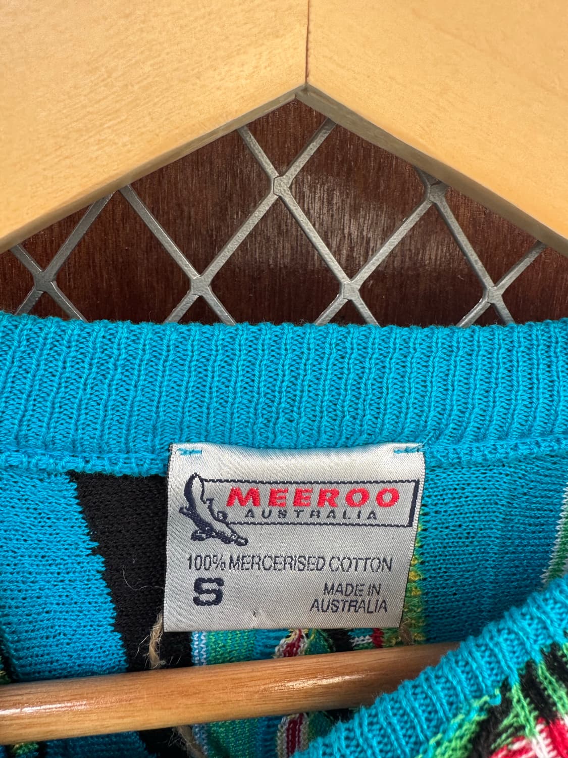 MEEROO 호주 빈티지 쿠지 패턴 자수 니트 스웨터 S 상품이미지4