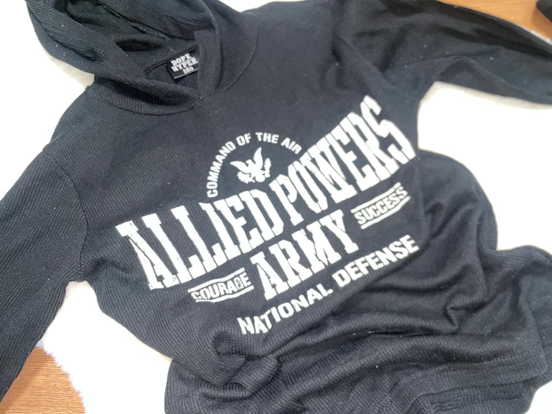 Japanese vintage waffle hoodie 상품이미지3