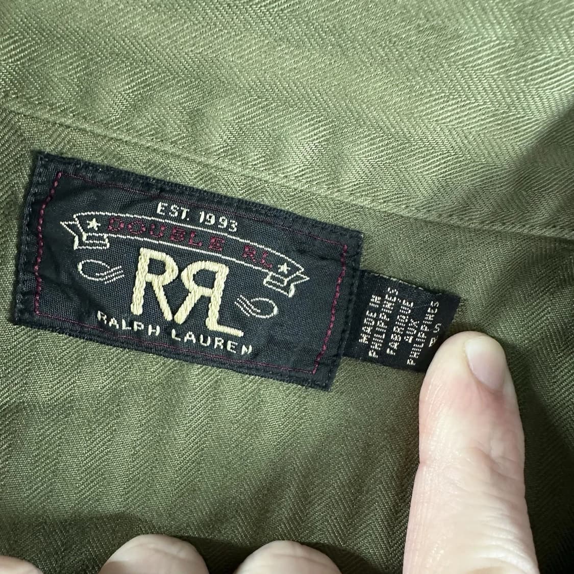 RRL 더블알엘 배로우 밀리터리 셔츠 올리브 상품이미지6