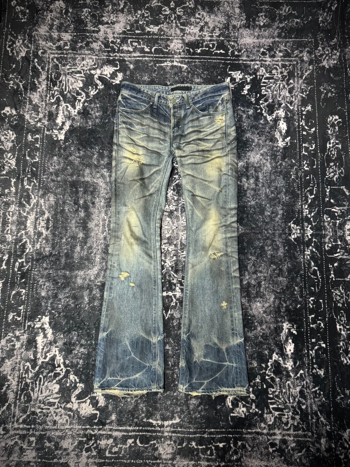 Fuga pierced distressed boots cut denim 상품이미지1