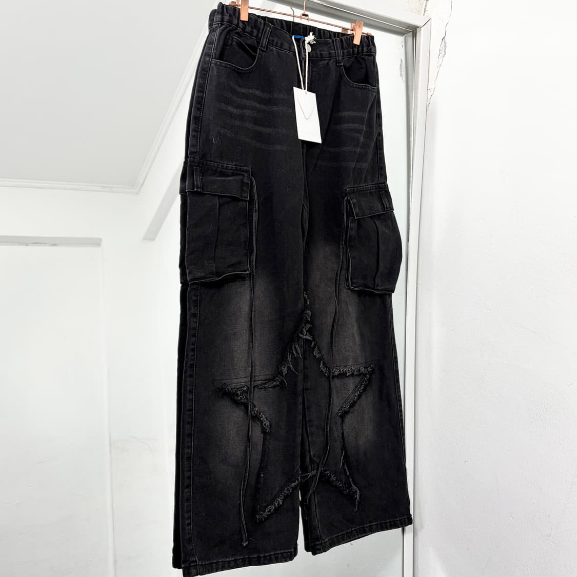 (새상품) 알프릭에덴 스타 와이드 데님 카고 팬츠 상품이미지4