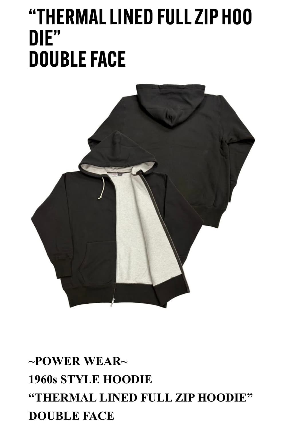 새상품)프리휠러스 THERMAL ZIP HOODIE M사이즈 판매합니다. 상품이미지3