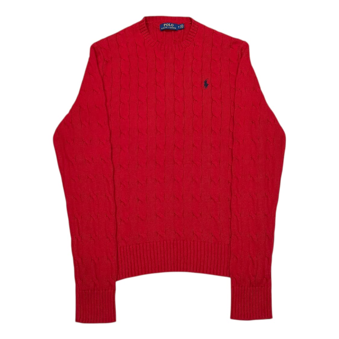 폴로 랄프로렌 꽈배기 케이블 니트 레드 M 상품이미지1