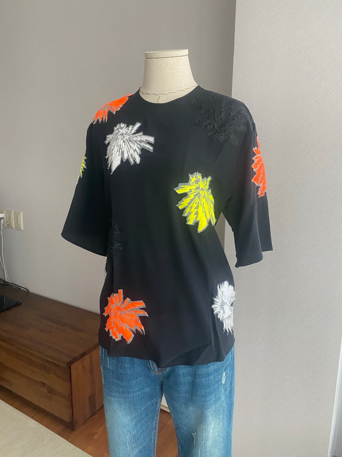 MSGM 아트웤 실크 블라우스(38) 상품이미지2