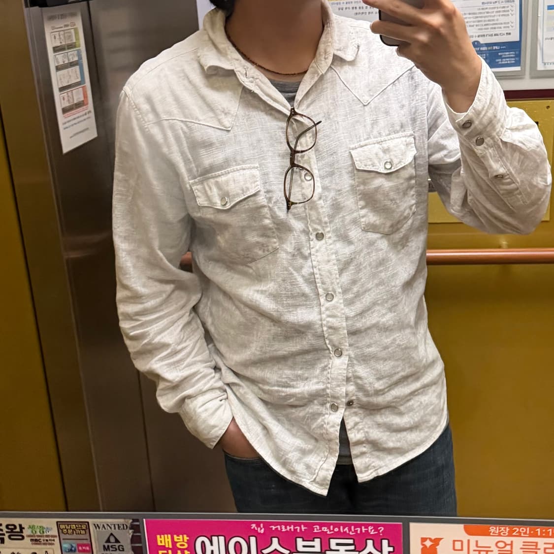 페이즐리 린넨터치 웨스턴 셔츠 상품이미지2