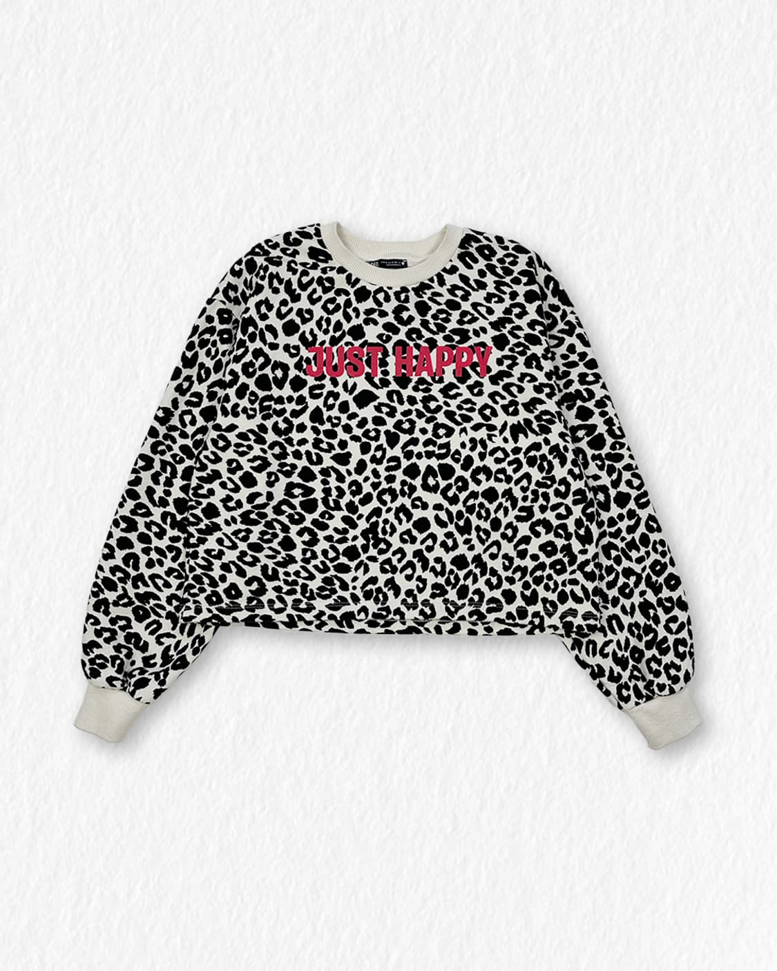 자라 레오파트 크롭 맨투맨 상품이미지1