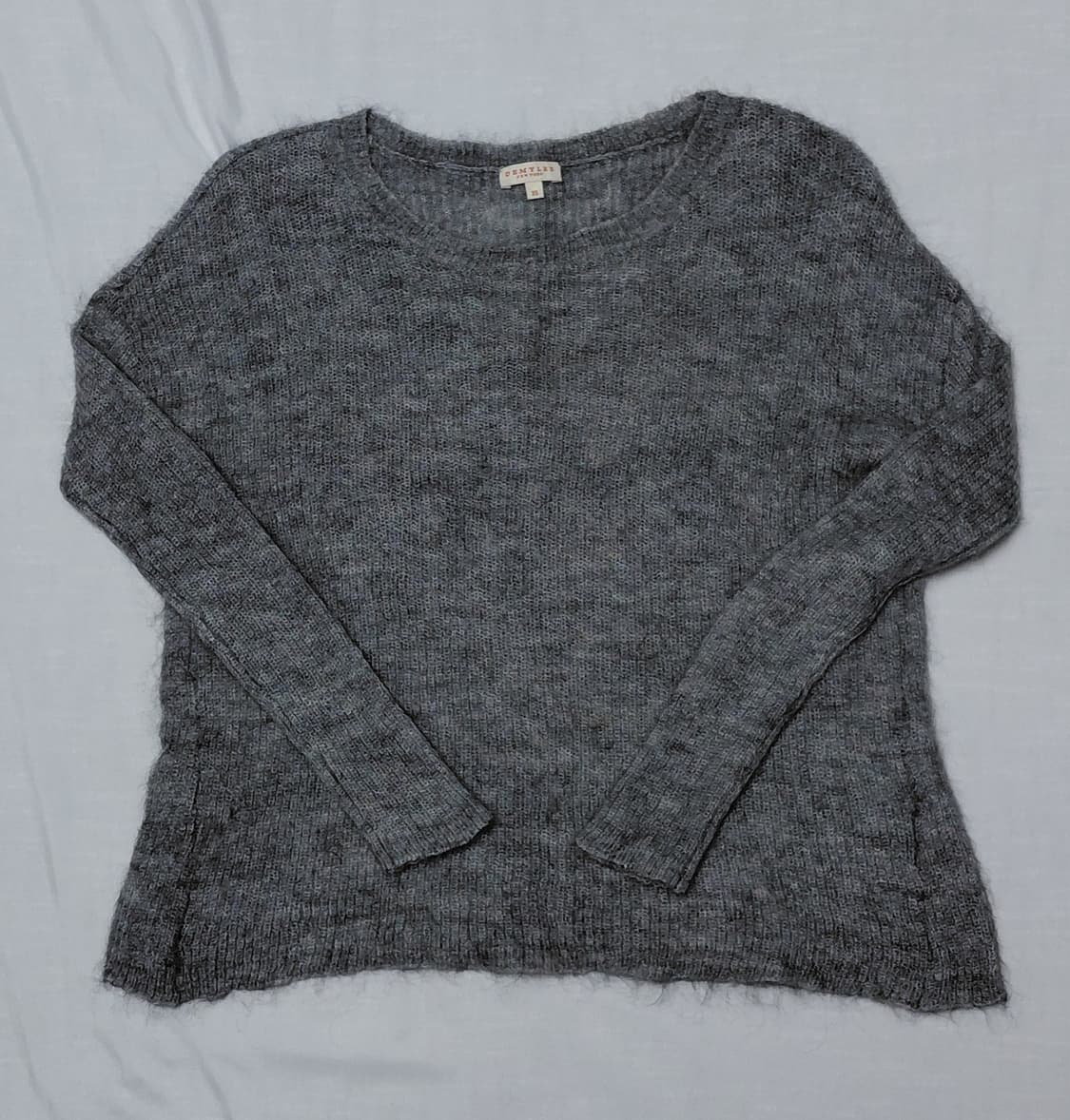 [정품] DEMYLEE 차콜그레이 모헤어 혼방 루즈핏 니트 (XS) 상품이미지1