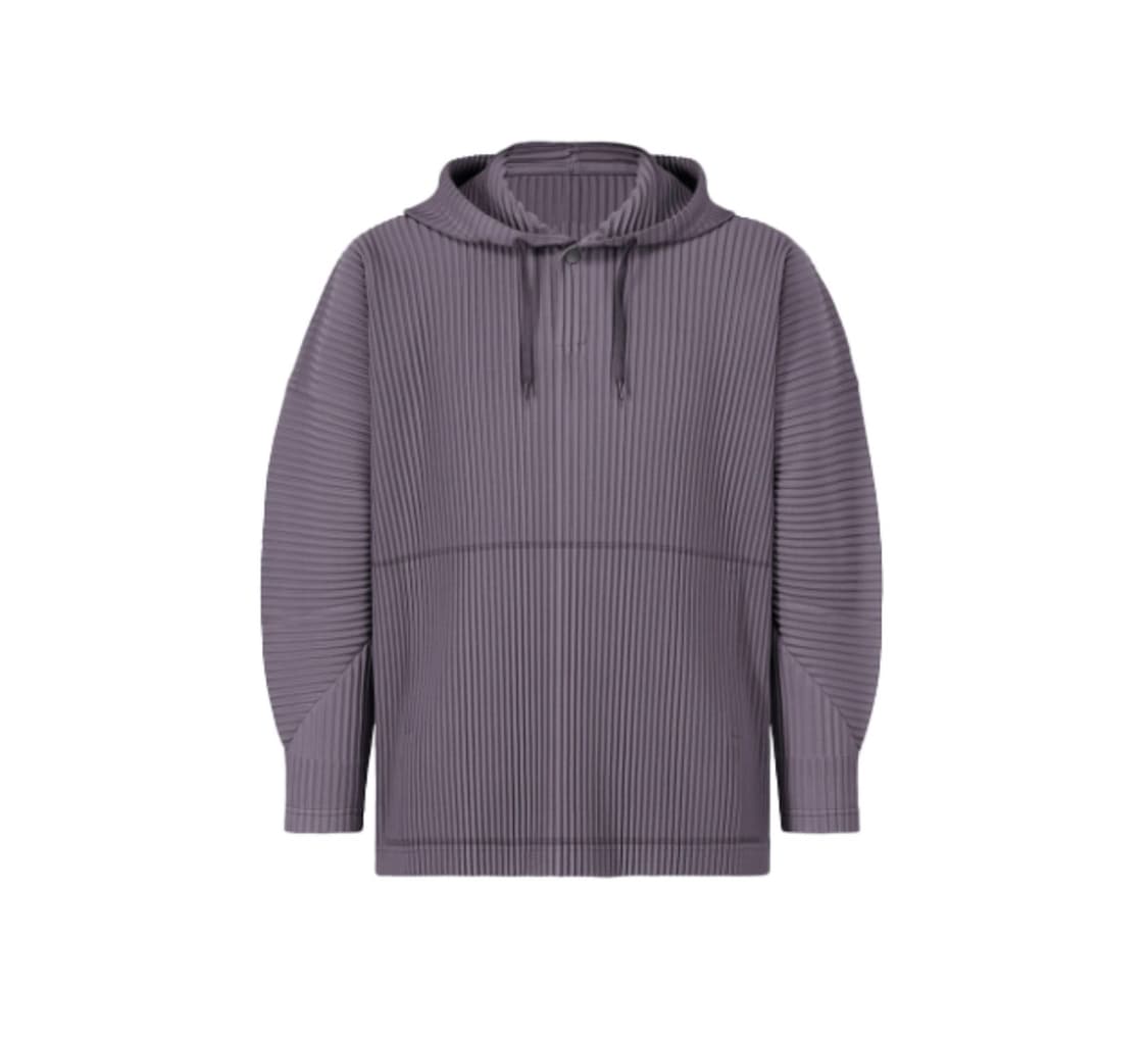 [4]옴므플리세 후드 아노락 먼슬리 퍼플 그레이 상품이미지5