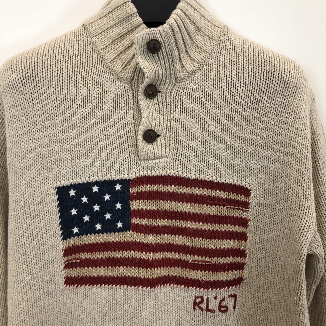 폴로 랄프로렌 성조기 버튼니트 M 상위라인  상품이미지2