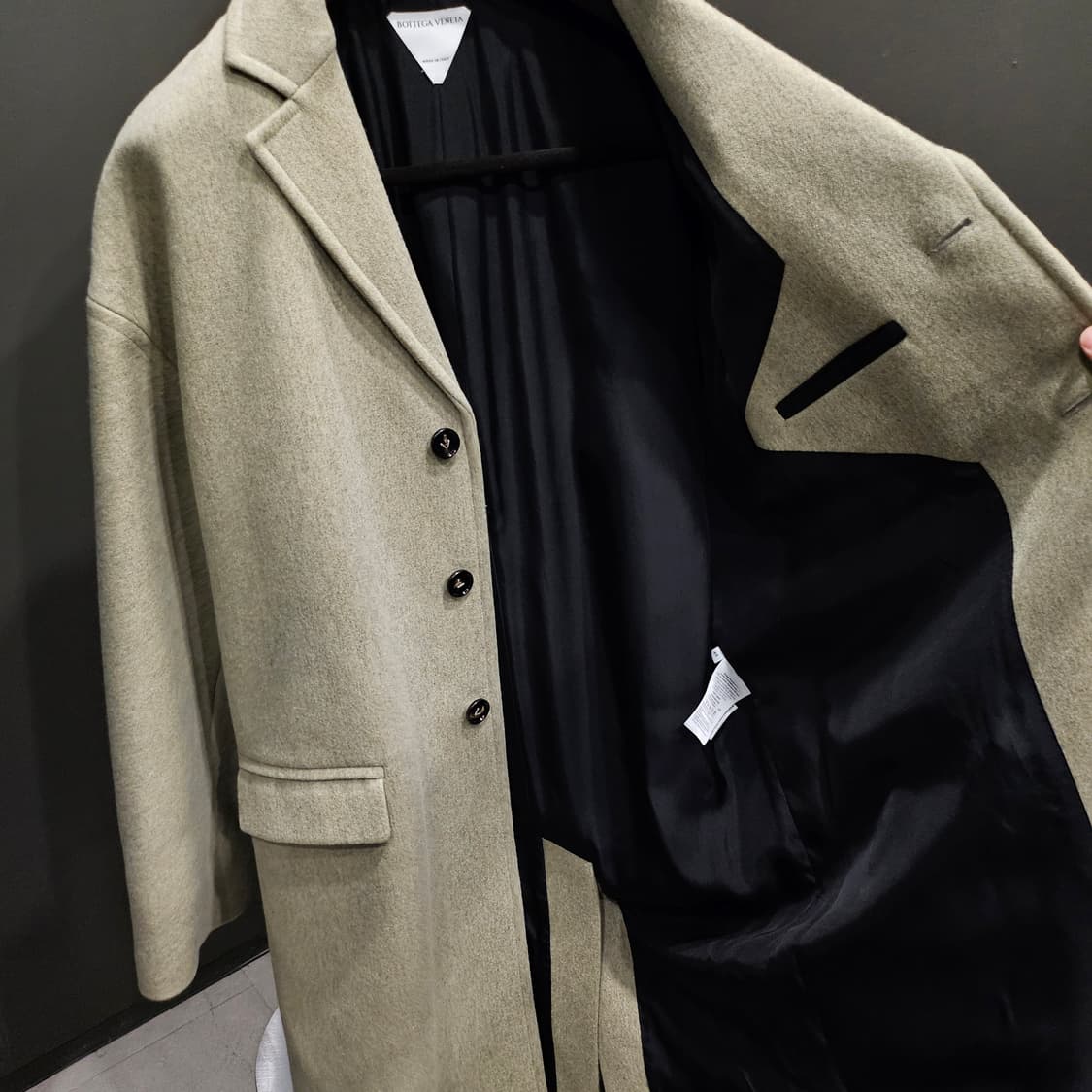 보테가베네타 트라이앵글 카멜 싱글 코트 상품이미지4