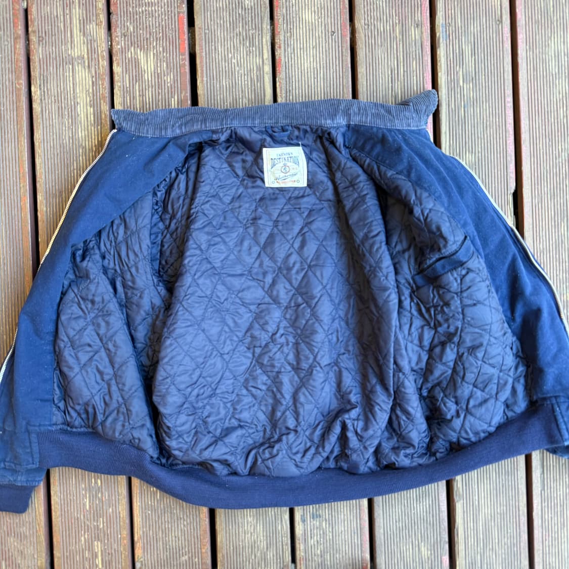 빈티지 패치 봄버 블루종 자켓 상품이미지3