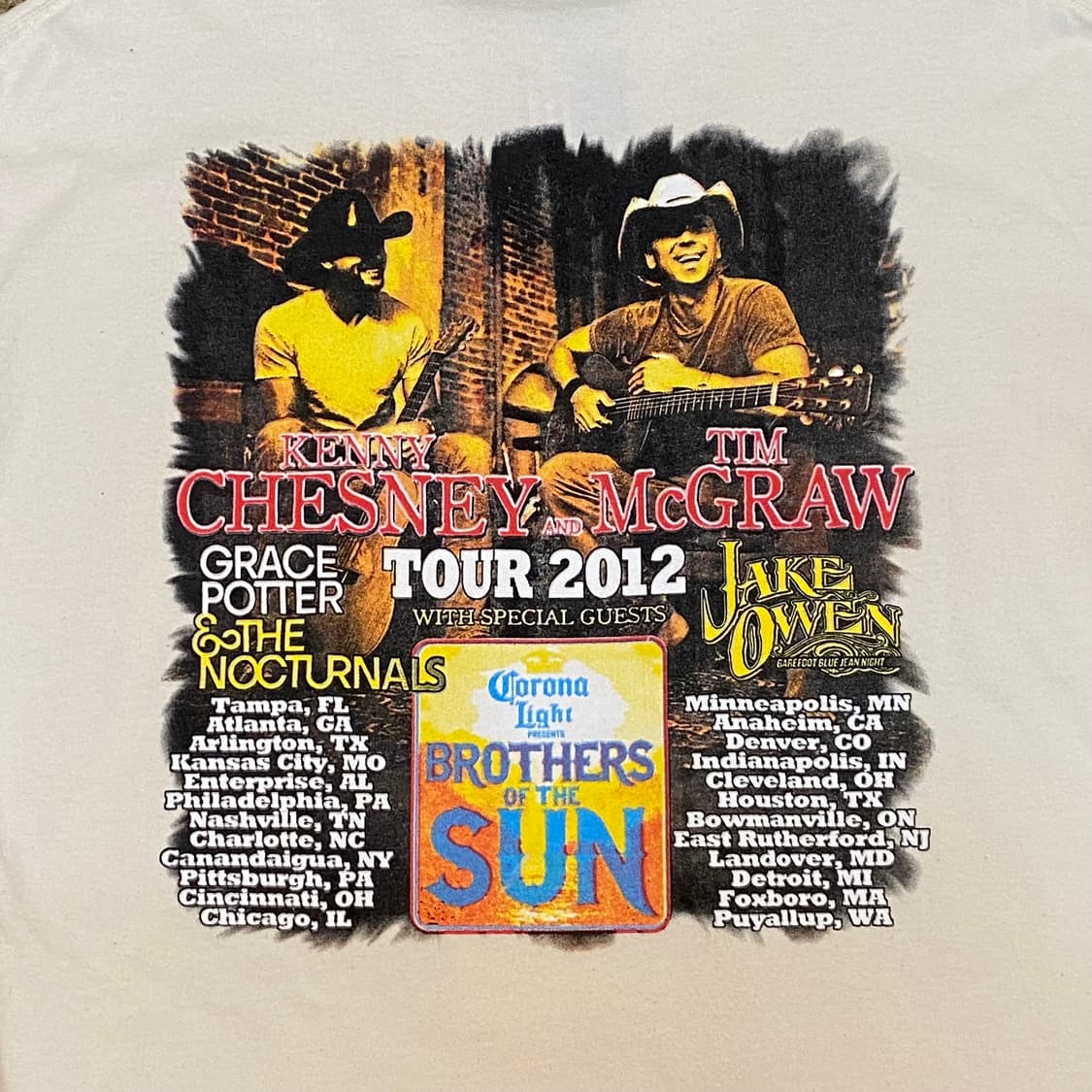 미국 빈티지 브라더스오브더썬 투어 반팔티 락티셔츠 상품이미지6