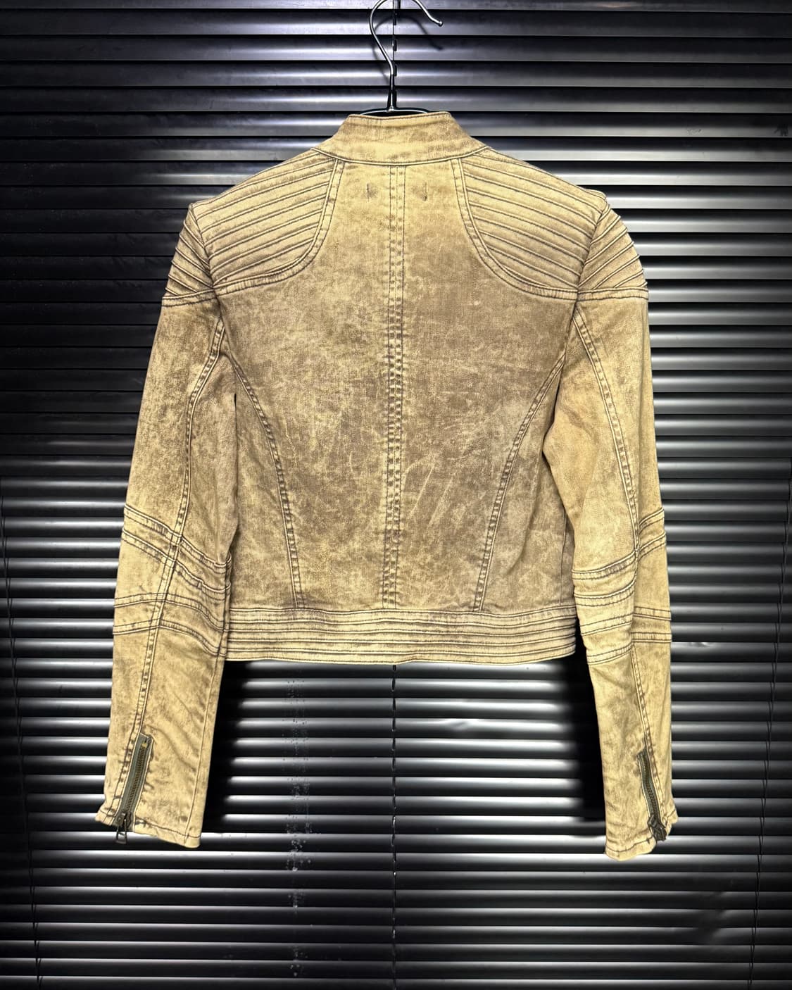 망고 진스 바이커 워싱 데님 라이더 크롭 자켓 펑크 락시크 갸루 로리걸 상품이미지5