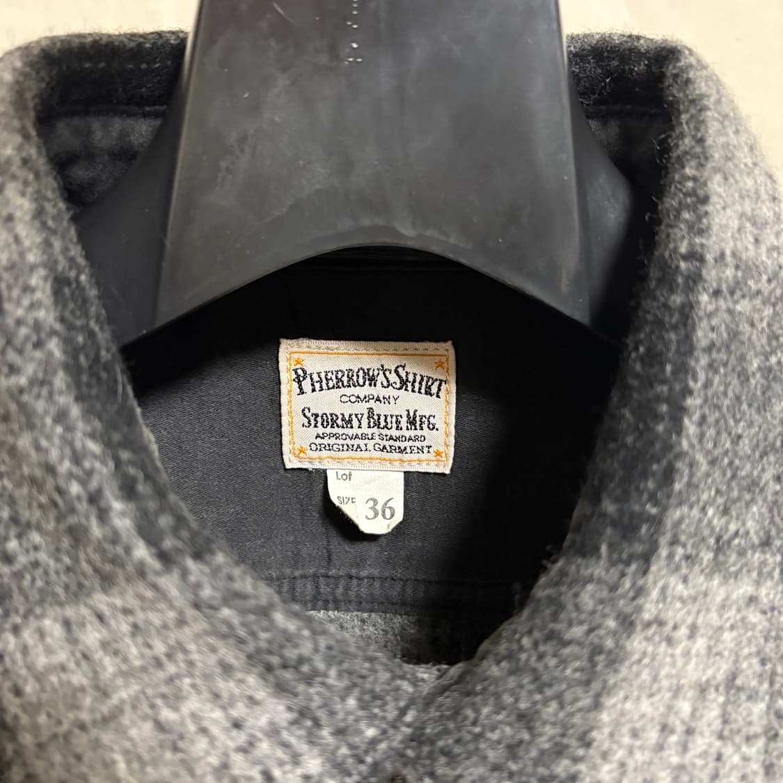 페로우즈 울 체크 셔츠 자켓 / 그레이, 36 상품이미지4