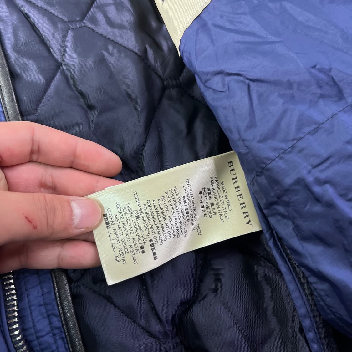 95 버버리 퀄팅 네이비 블루종 자켓 상품이미지9