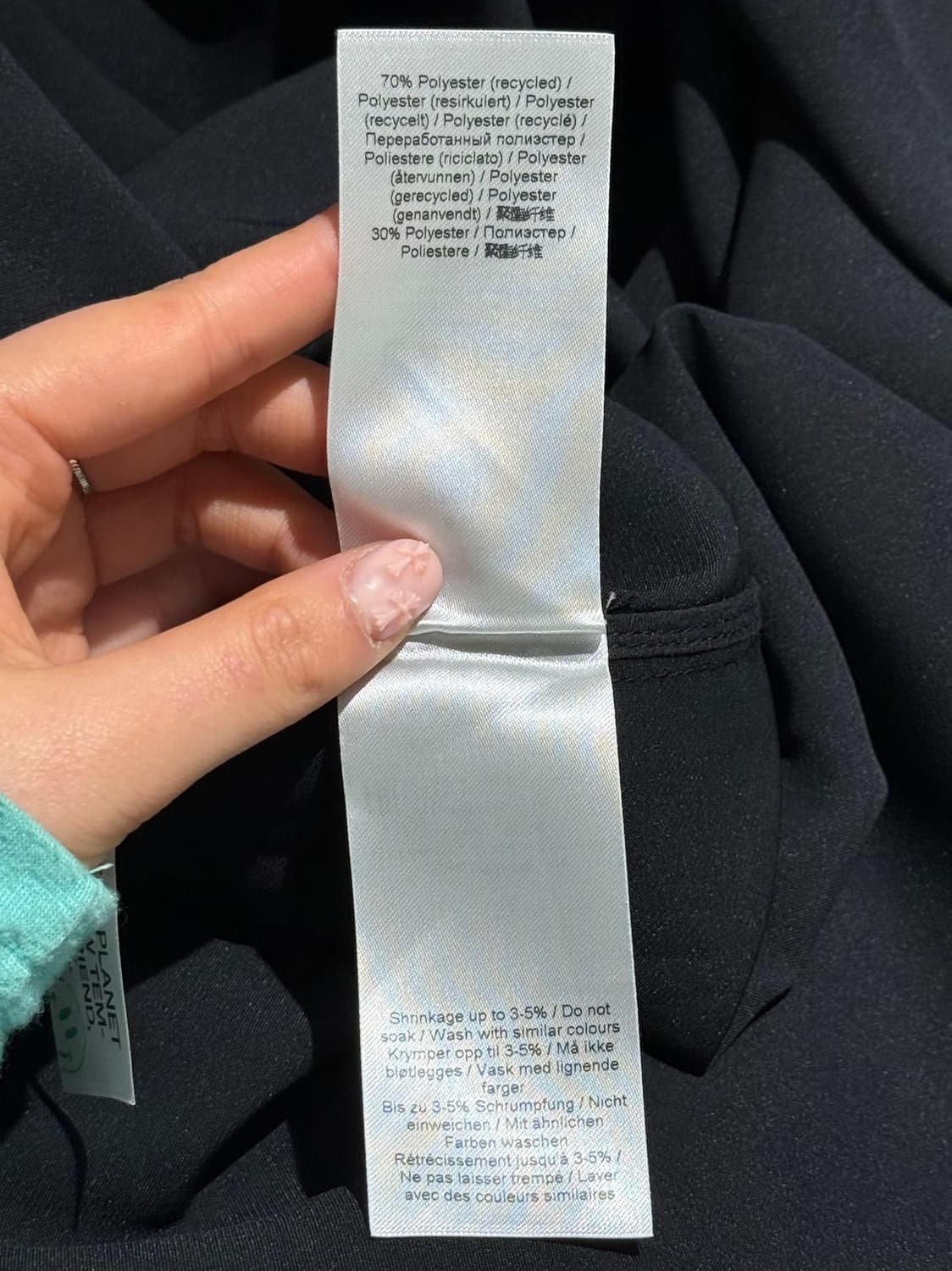 가니 블랙 프릴 카라 랩 롱 원피스 상품이미지9