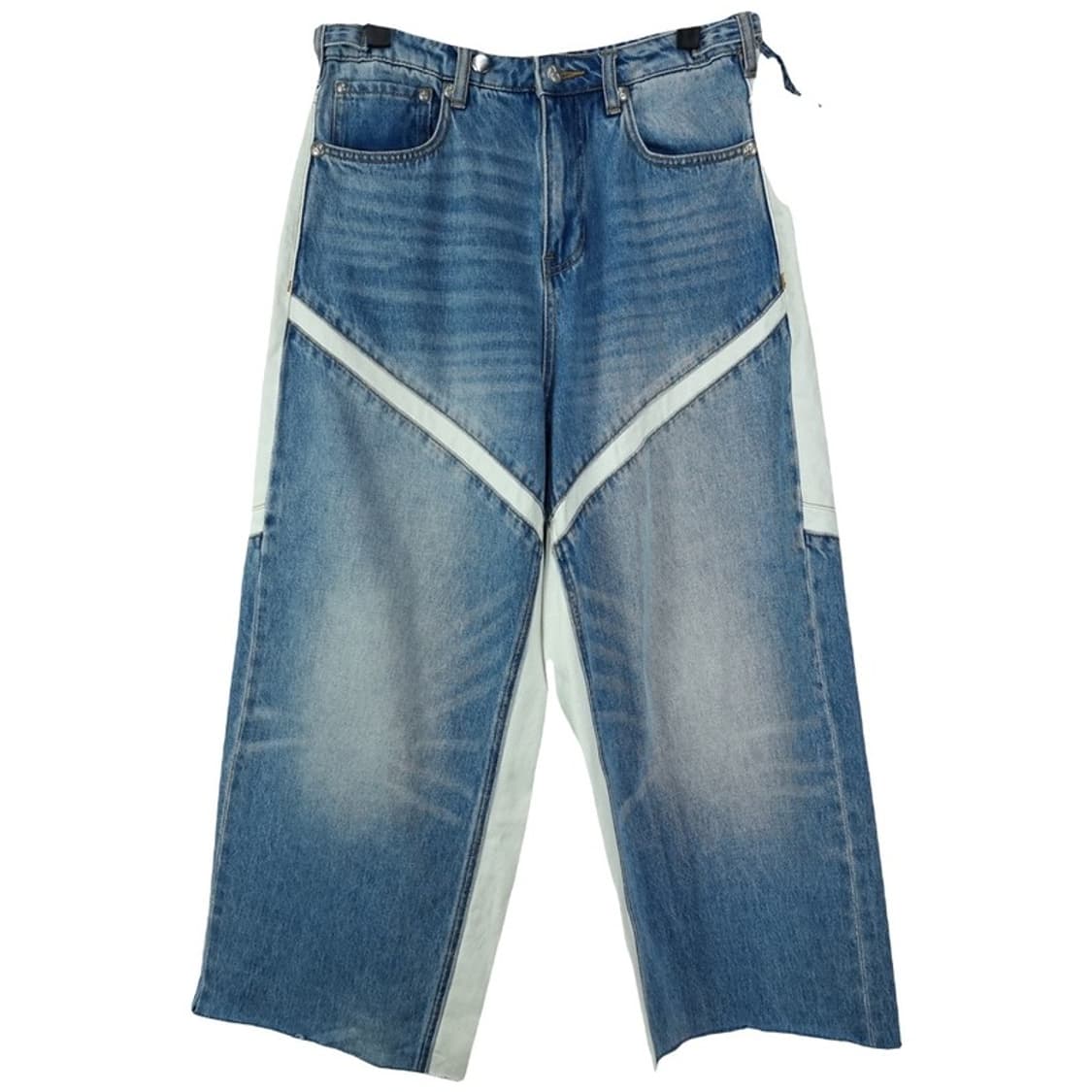 [배드블러드] 라인 패널 데님 팬츠 라지핏 M19870 상품이미지2