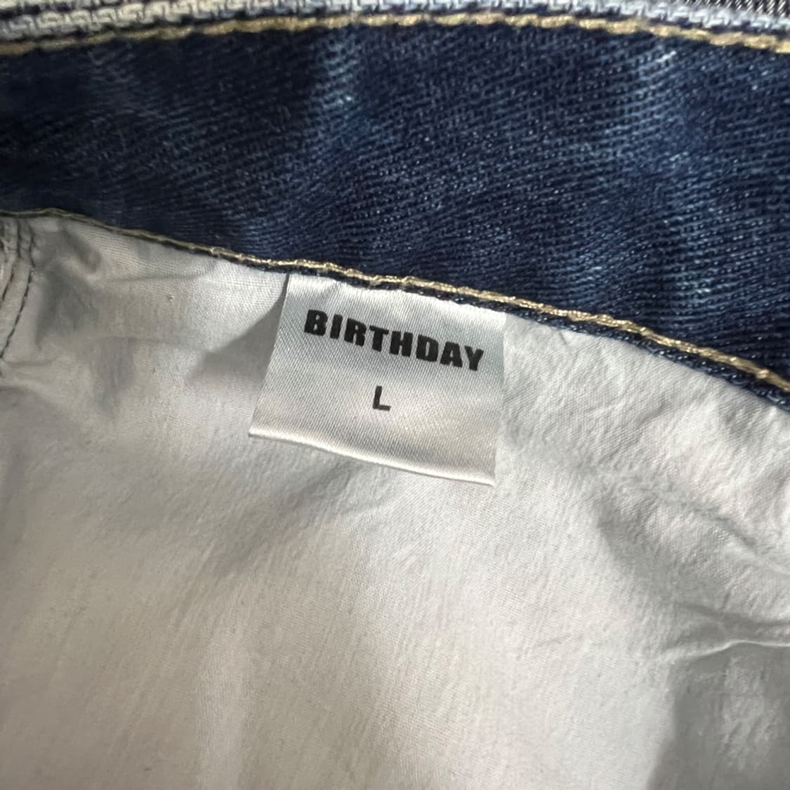 벌스데이 커브드 와이드 데님 팬츠 청바지 L 34 상품이미지4