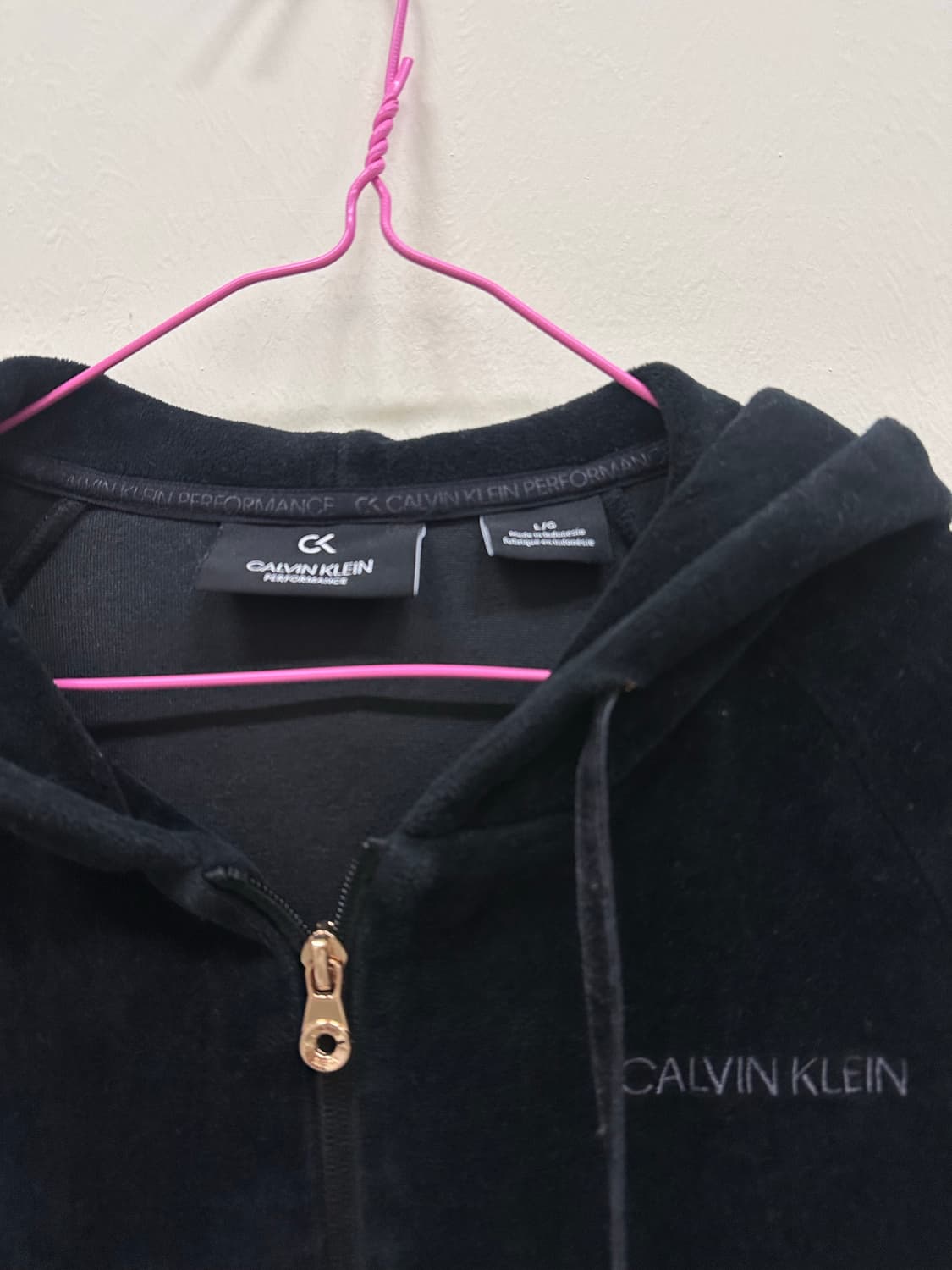 캘빈클라인 벨벳 후드집업 상품이미지2