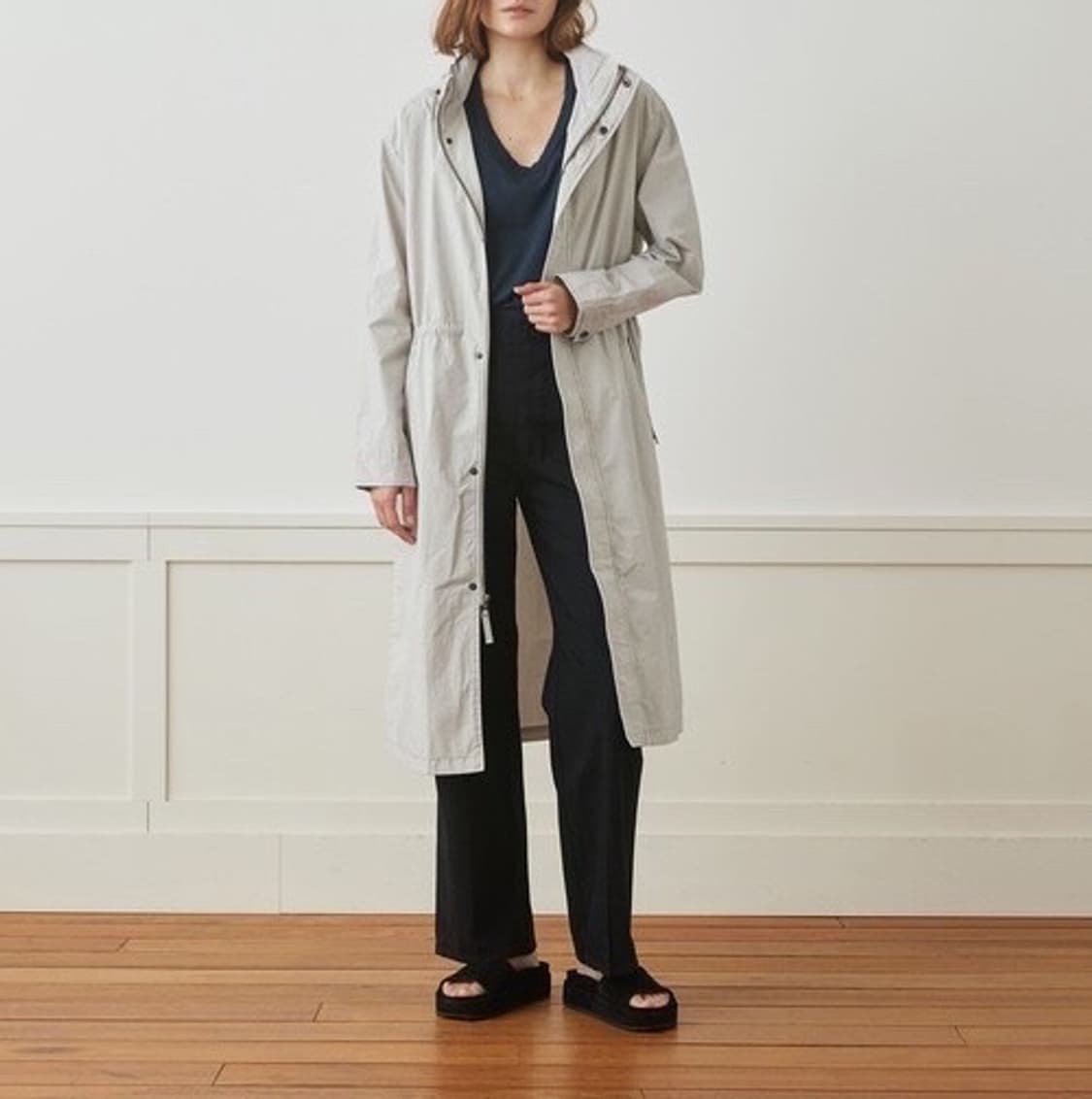 (정품/새상품) 제임스펄스 여성 솔트 컬러 코튼 경량 집업 파카 코트 상품이미지5