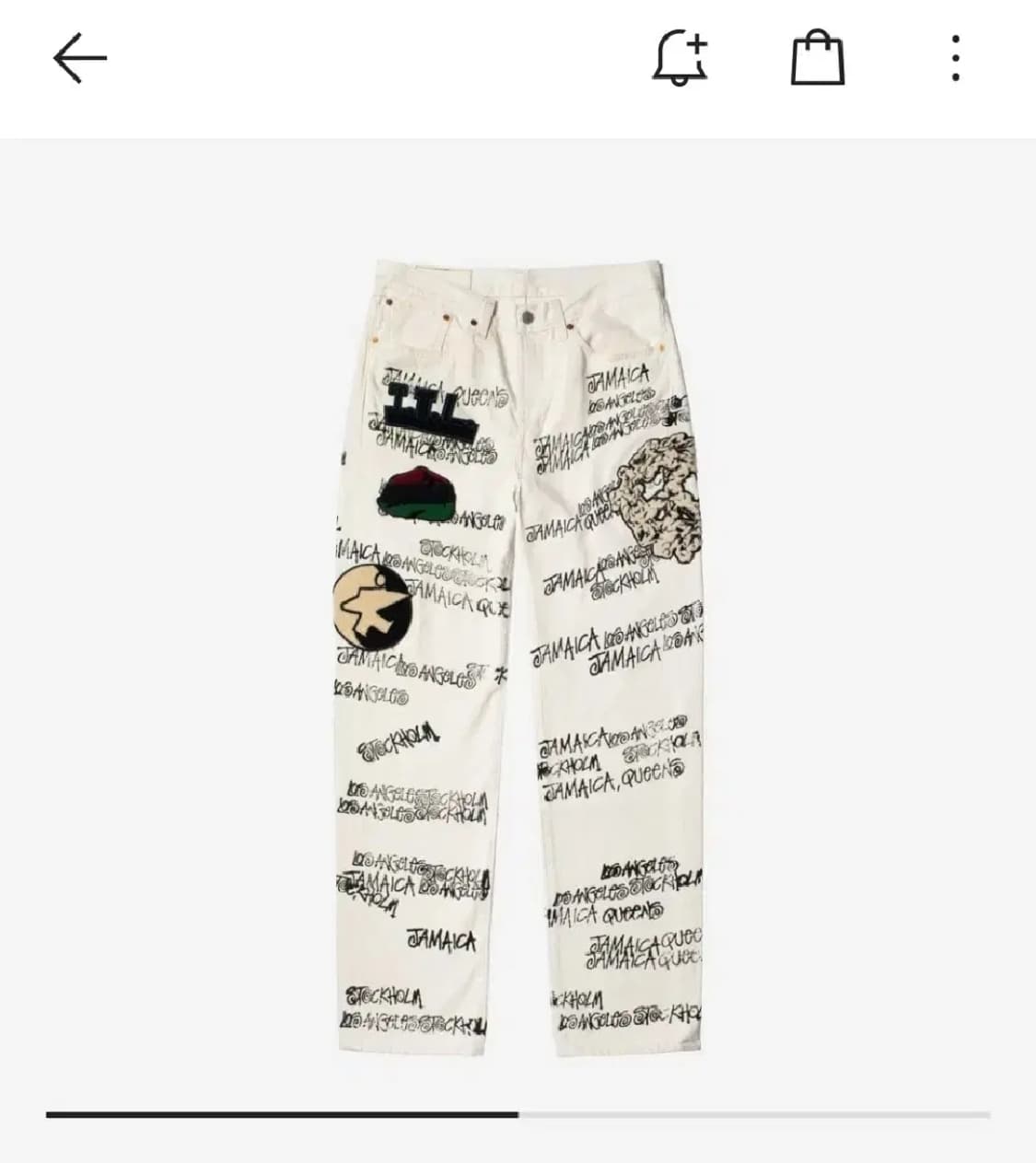 정품) 데님 티어스 스투시 아워레가시 ttl 500 진 화이트 상품이미지4