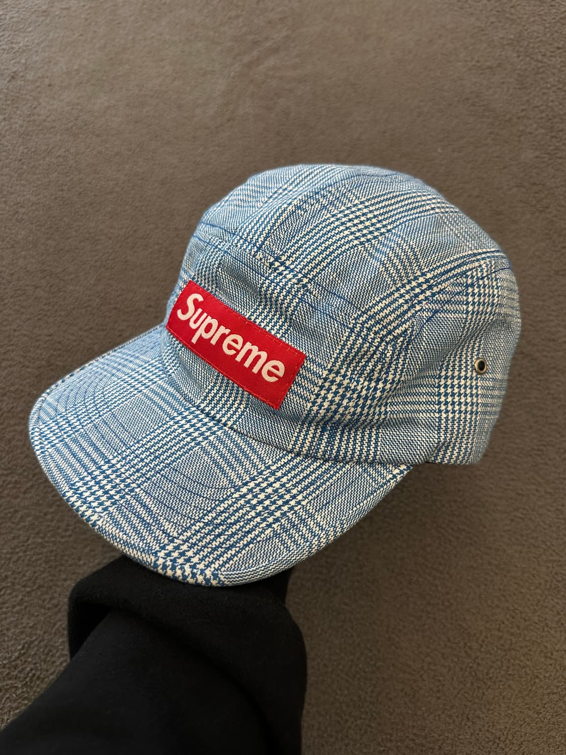 슈프림 체크 캠프캡 처분  상품이미지1