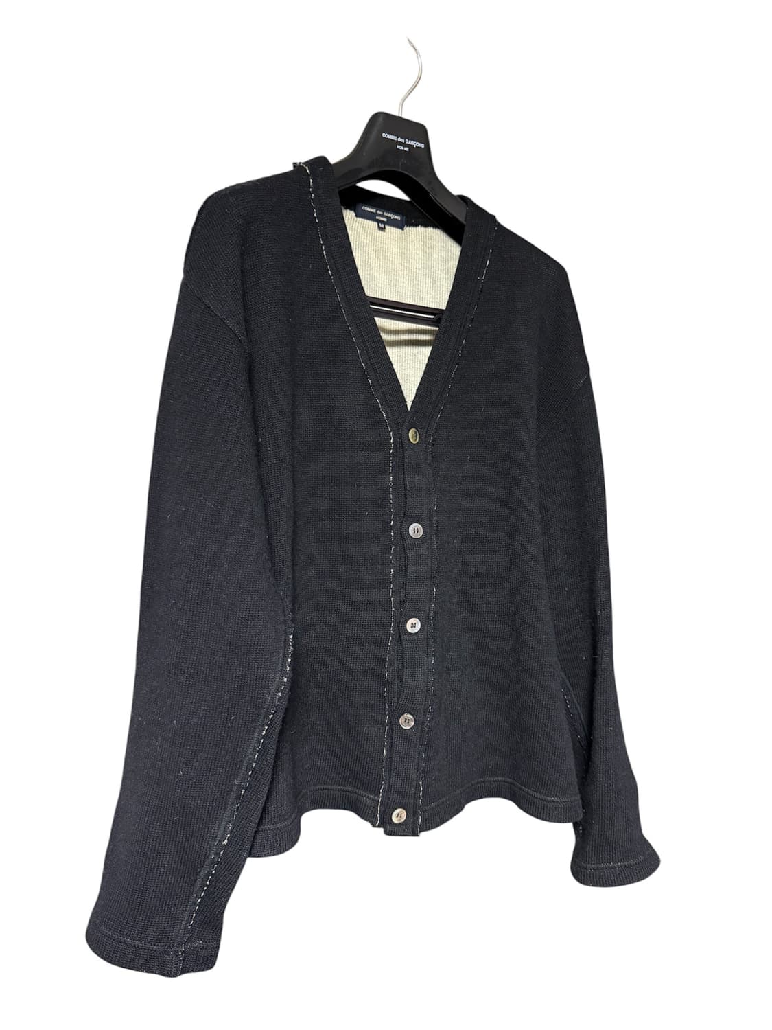 꼼데가르송 옴므 인사이드 아웃 가디건 상품이미지1