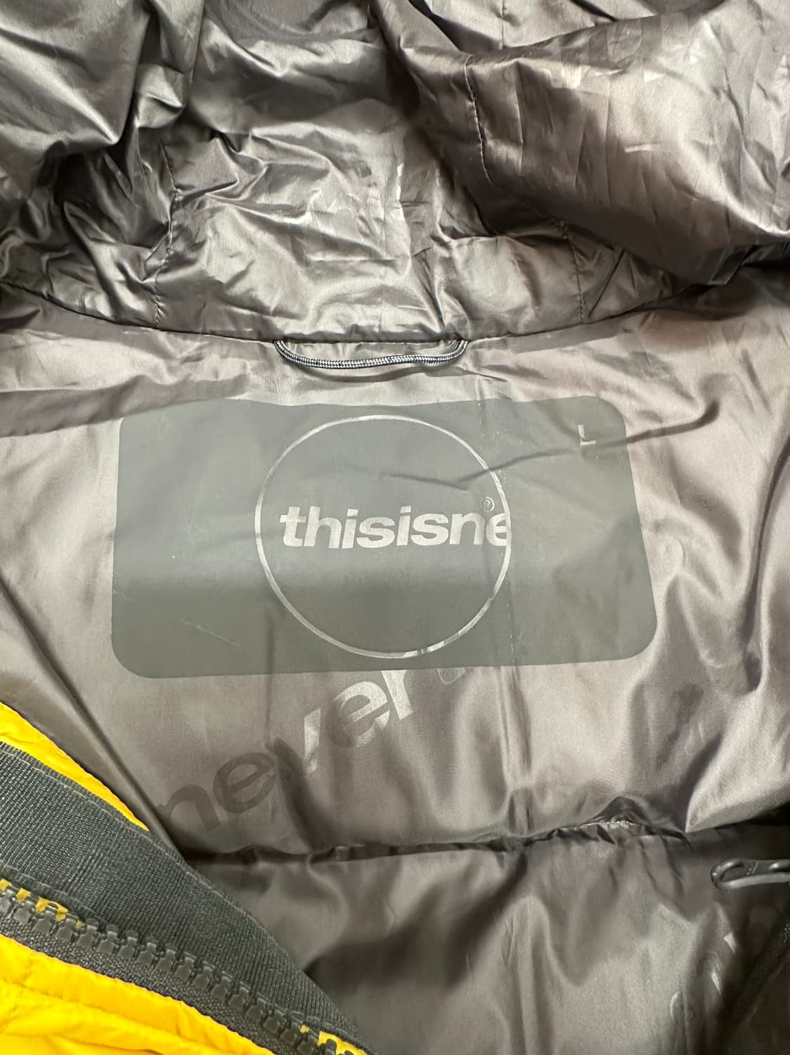 Thisisneverthat 옐로우 패딩 L 상품이미지6