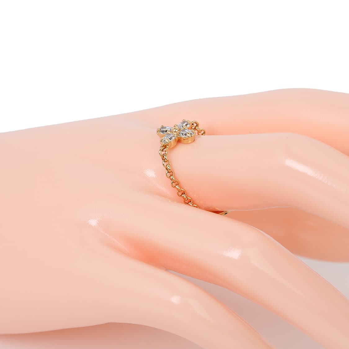 루이비통 레이디 LV 반지 플라워 큐빅 링 M1604S 18호 상품이미지9