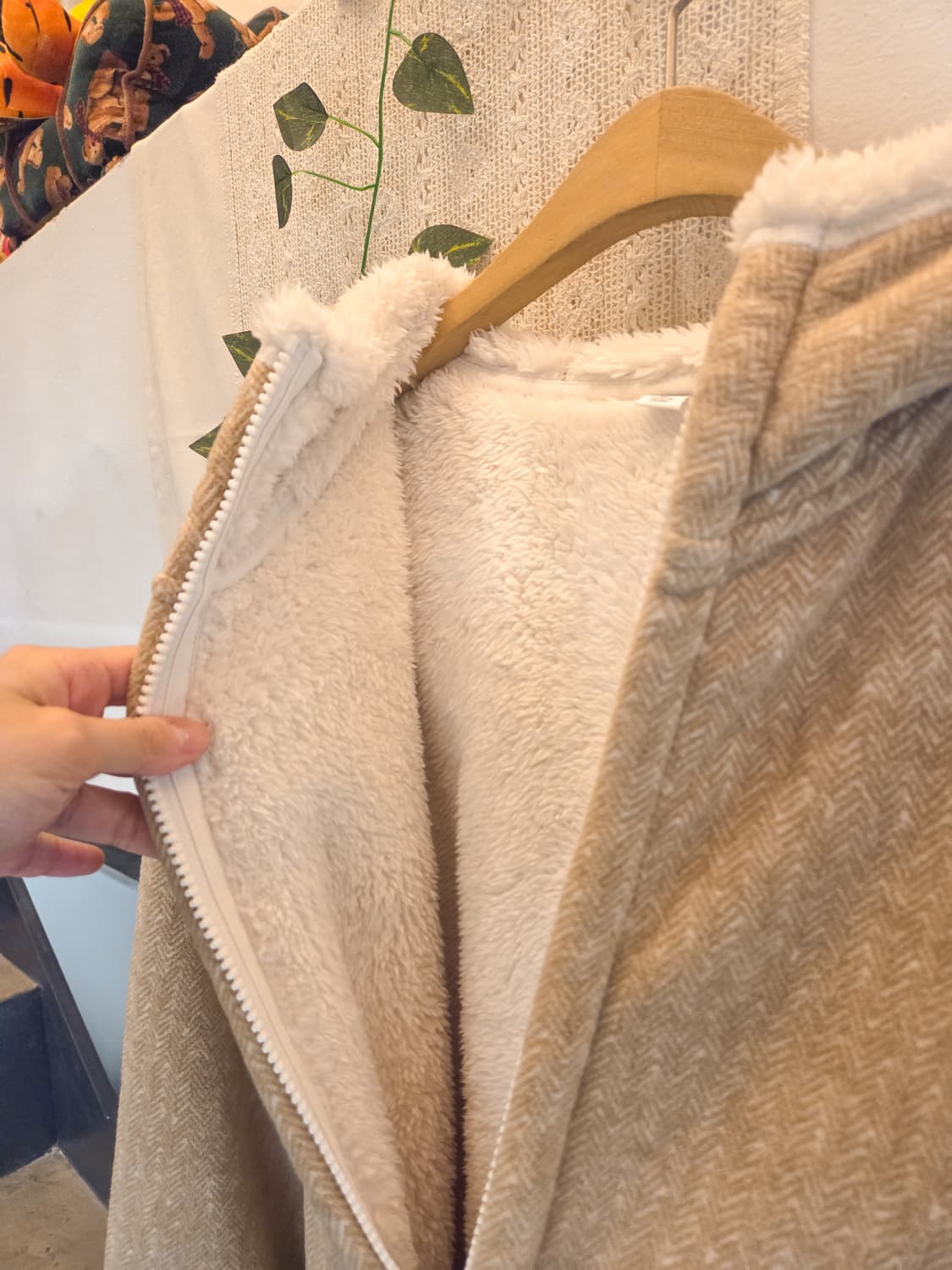 롱 후드 무스탕 상품이미지4