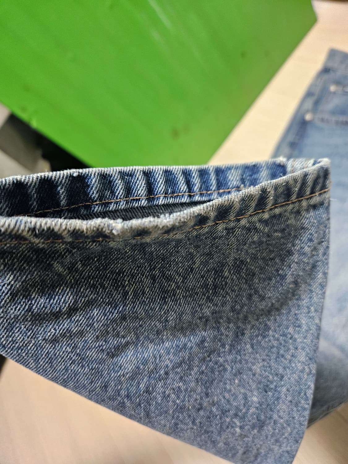 위캔더스 open seam 데님팬츠 XL 팝니다 상품이미지2