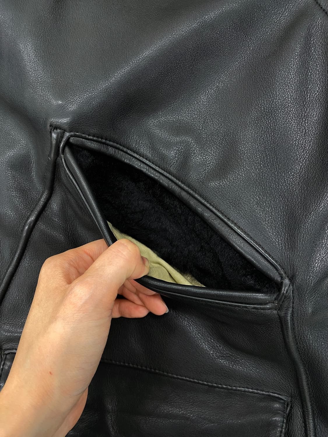 8-90‘s chevignon 소가죽 헌팅 자켓 상품이미지5