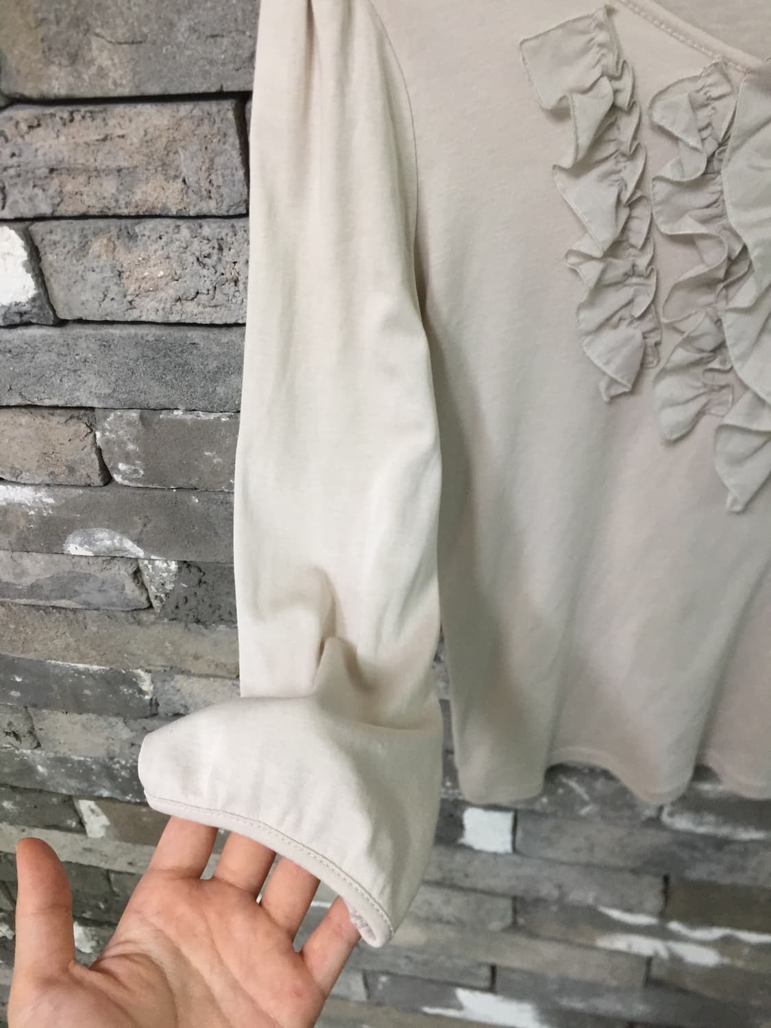 ruffle round neck T 상품이미지10