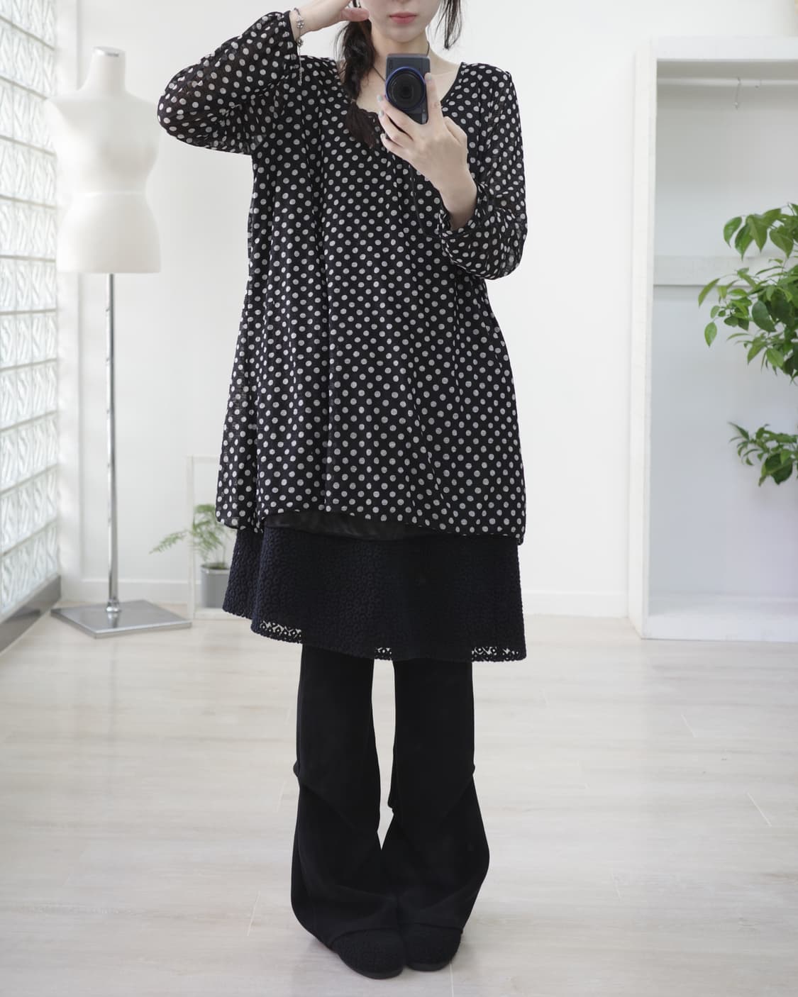 Dot layered sleeve tee 상품이미지3