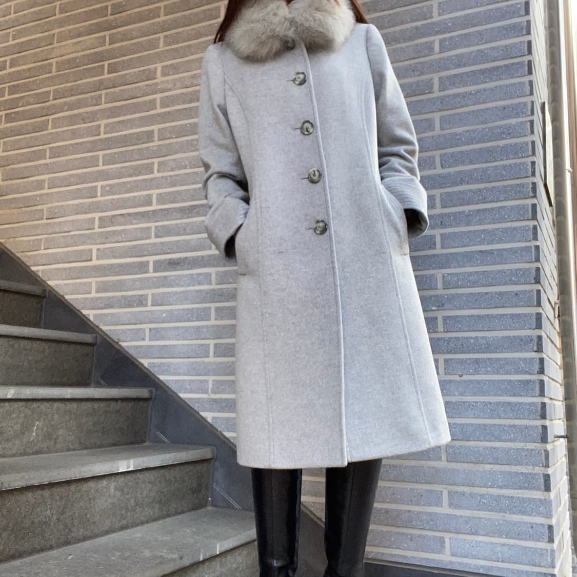 Fox angora wool coat 상품이미지2