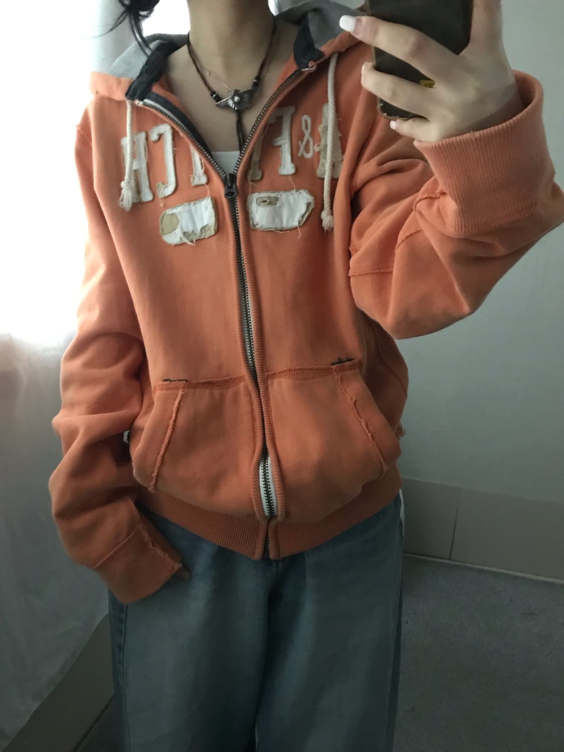 아베크롬비 오렌지 후드집업 상품이미지1