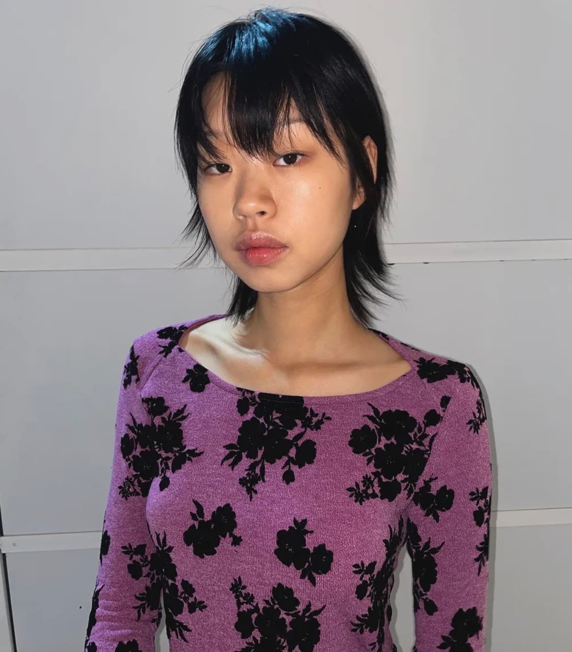 싹 sakk 플라워 후로킹 니트 탑 상품이미지1