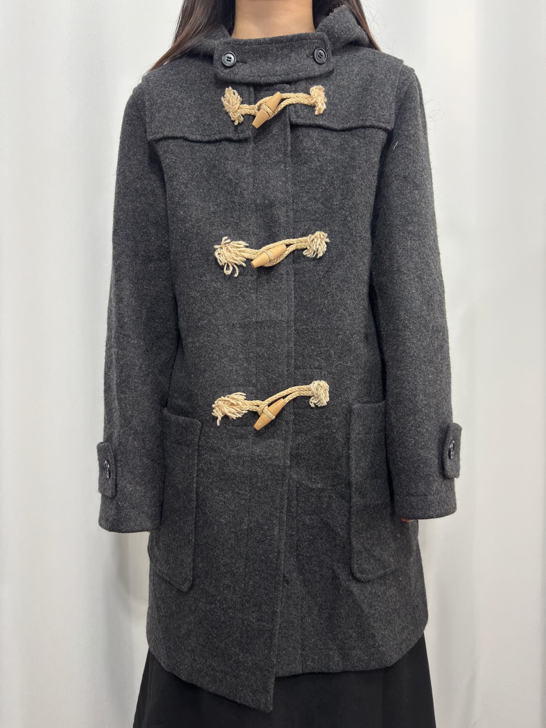 midwest homme duffle wool hood coat 상품이미지1